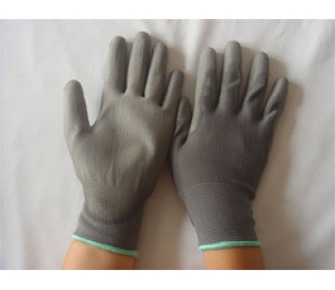 13G NYLONS COATED WITH PU ON PALM GLOVES